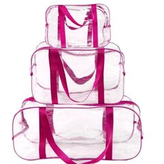 Комплекти прозорих сумок, рожевий