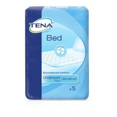 Пелюшки одноразові Tena Bed Plus 60х60 см, 5 шт.